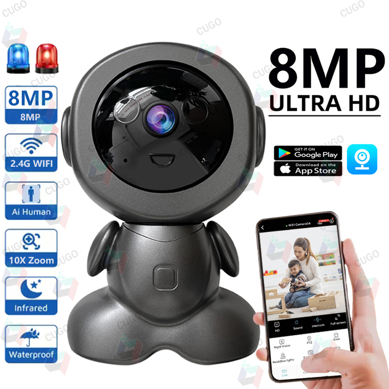 Smart Home Camera Ezviz - 8MP 와이파이 감시 로봇 카메라 PTZ