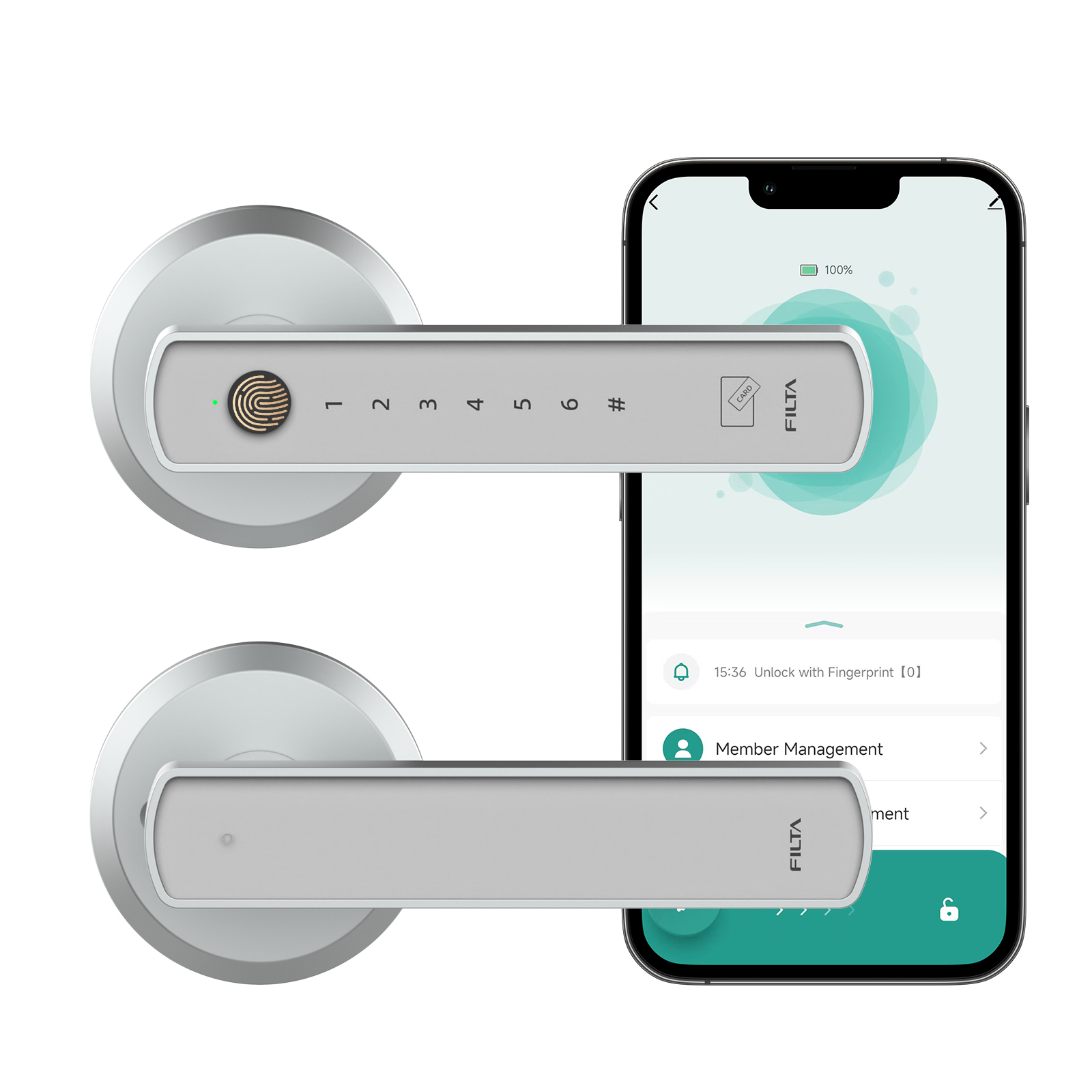 Smart Home Door Lock - Viladepot 스마트 잠금장치 지문인식, 비밀번호, 카드,