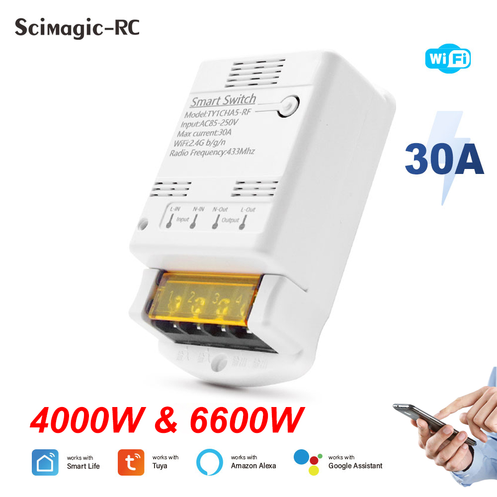 Universal Remote Smart Home - Wifi 30A 6600W 4000W Tuya 스마트
