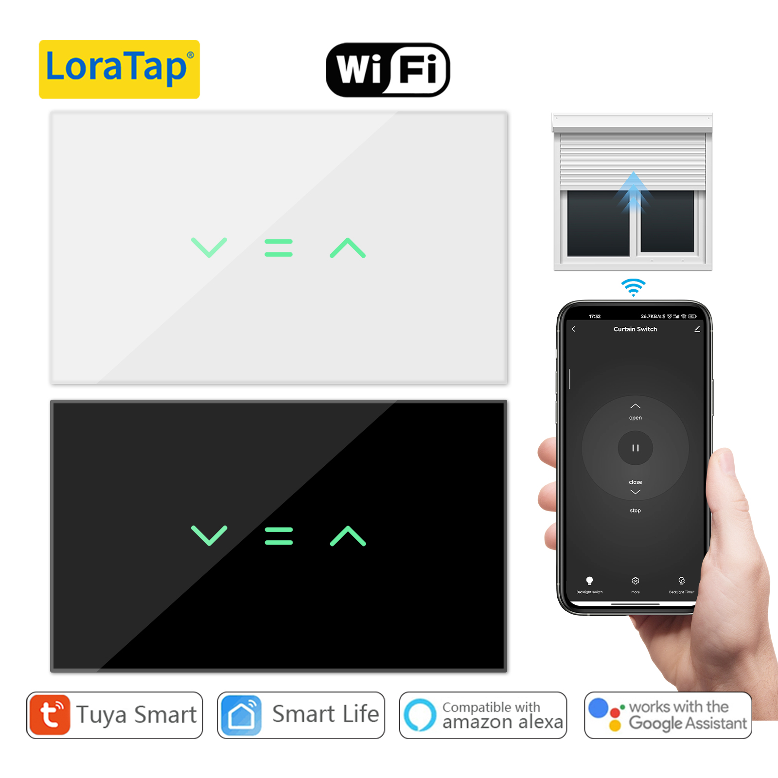 LoraTap US 커튼 블라인드 롤러 셔터 스위치 백 - Universal Remote Smart Home 리뷰 및 가격