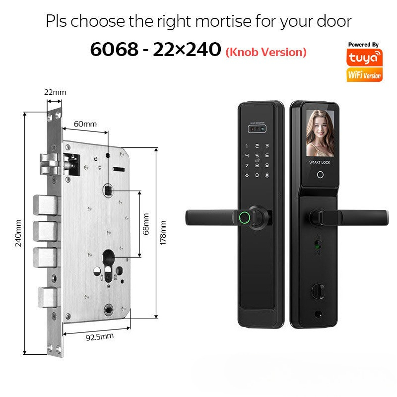 EGFirtor 반자동Tuya 지문 비밀번호 잠금 장치 - Smart Home Door Lock 리뷰 및 가격