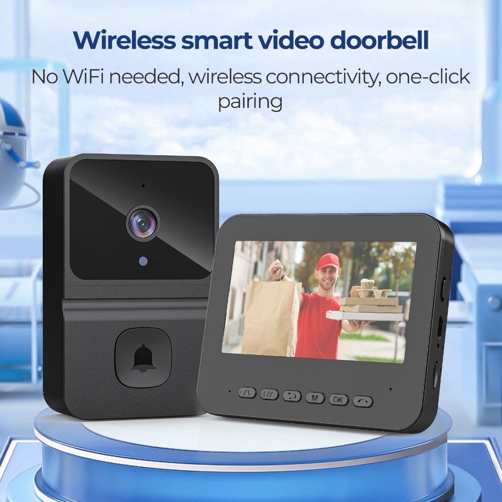무선 스마트 비디오 도어벨 4.3인치 디스플레이 화면  - Smart Home Video 리뷰 및 가격