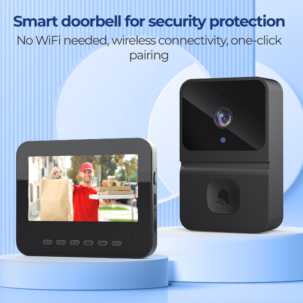 무선 스마트 비디오 도어벨 4.3인치 디스플레이 화면  - Smart Home Video 리뷰 및 가격
